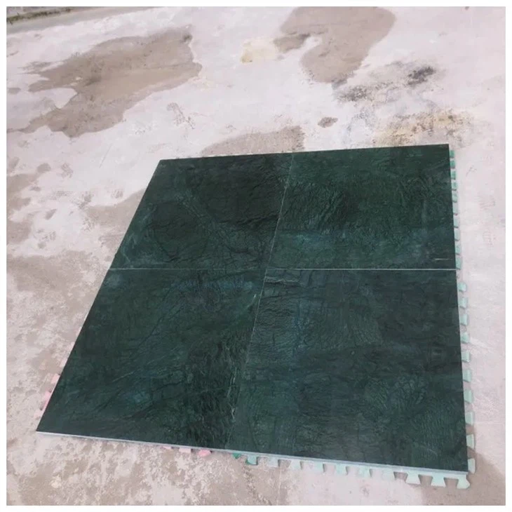 Polished Dark Green Marble Floor Tiles