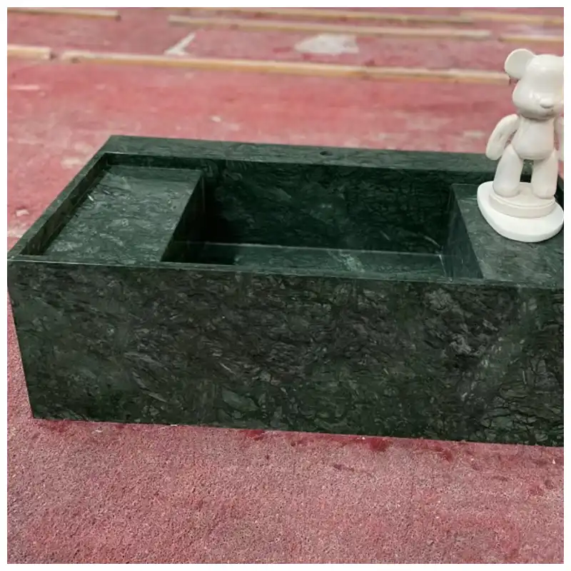 Dark Green Marble Integrated Basins