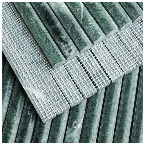 Dark Green Marble Bathroom Fluted Mosaic Tiles Dark Green Marble Bathroom Fluted Mosaic Tiles
