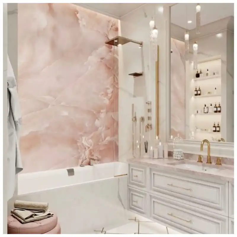 Light Pink Onyx Villa Bathroom Tile Projects Light Pink Onyx Villa Bathroom Tile Projects